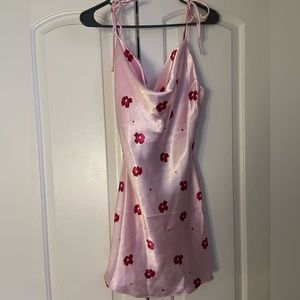 white fox silk dress